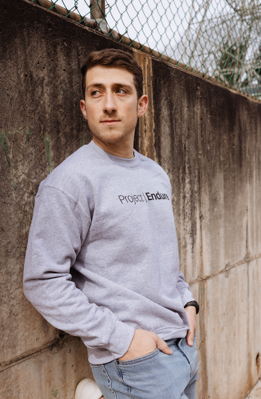 Project Endure Crew Neck Sweatshirt // heather gray