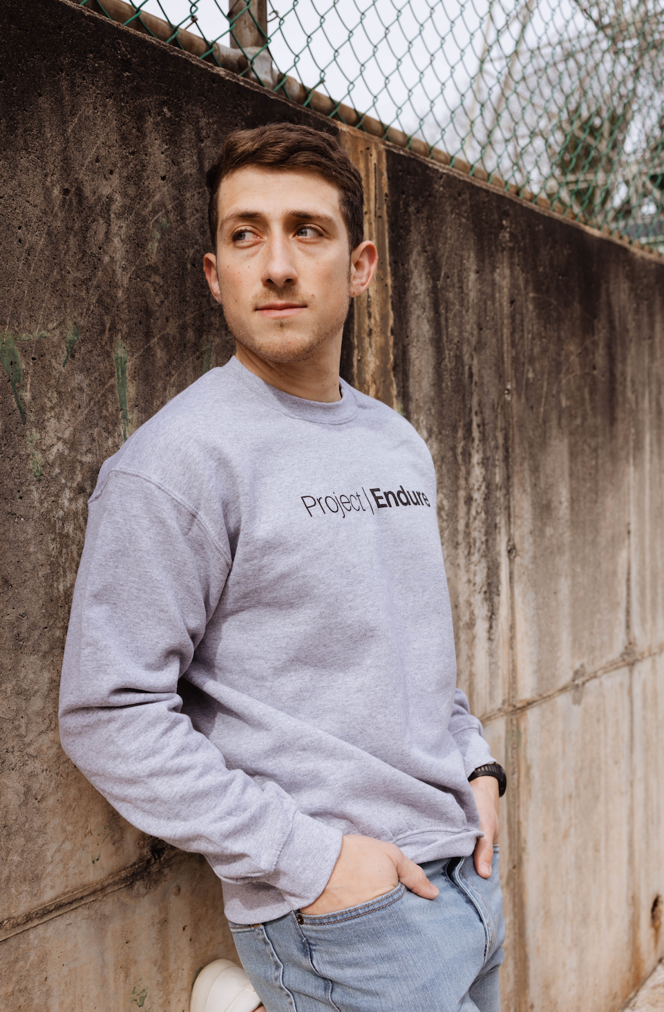 Open neck crew online sweatshirt